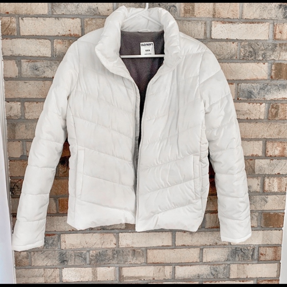 Old Navy White Puffer Jacket